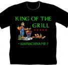 Grillkönig Grillmeister T-Shirt Griller BBQ T-shirt mit Wunschname Herrenshirt